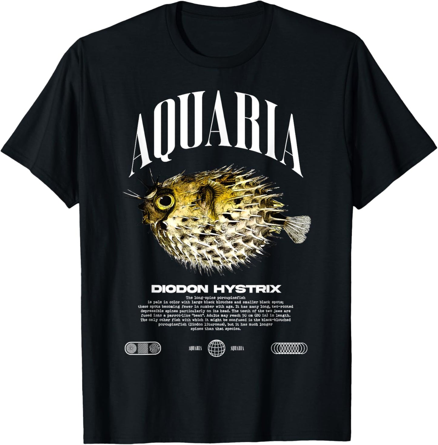 Porcupine Puffer Fish Fish Keeper Modern Streetwear T-Shirt - T-Shirt | Black