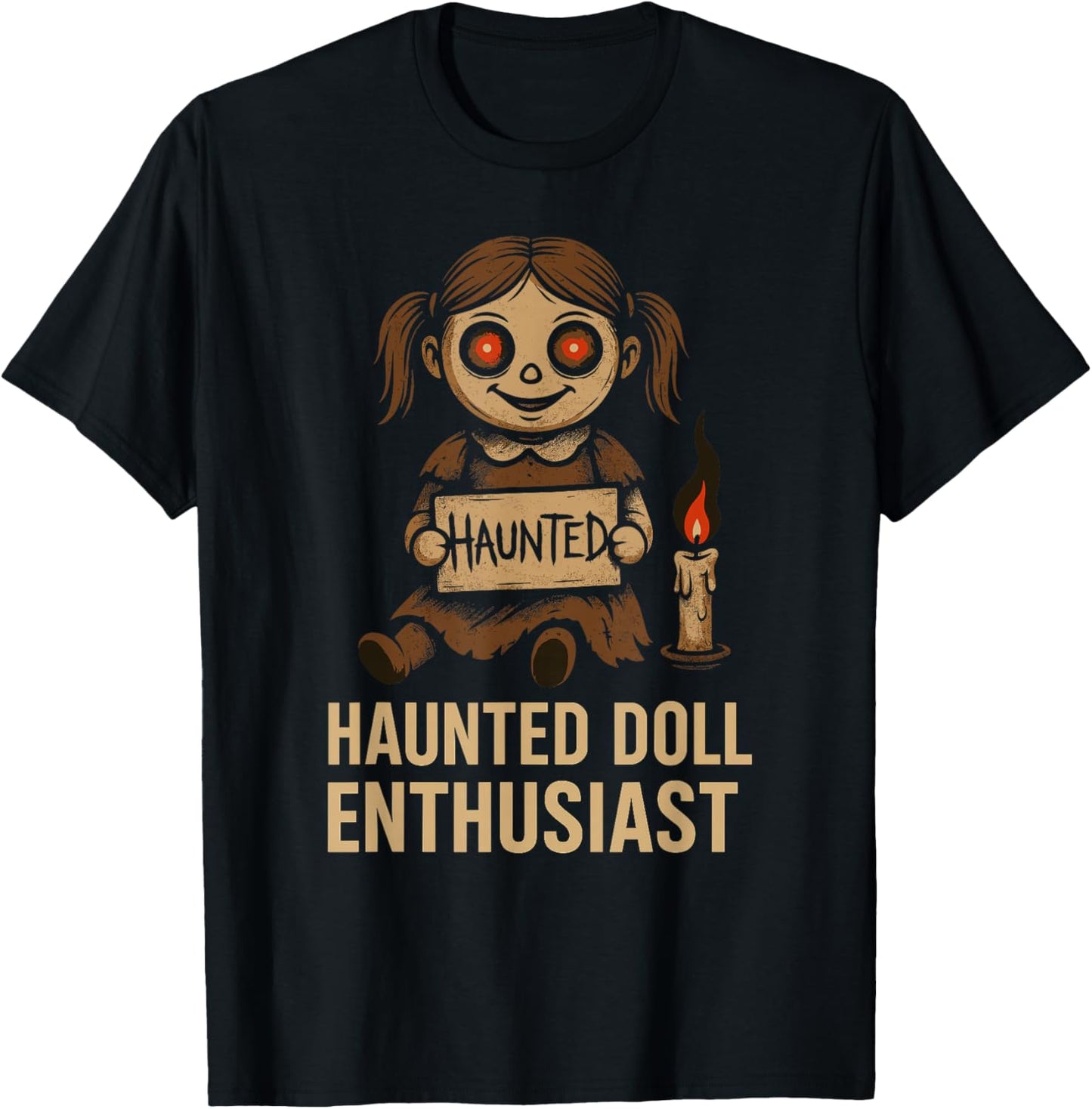 Horror Doll Collector Creepy Toy Lover Haunted Doll T-Shirt - T-Shirt | Black