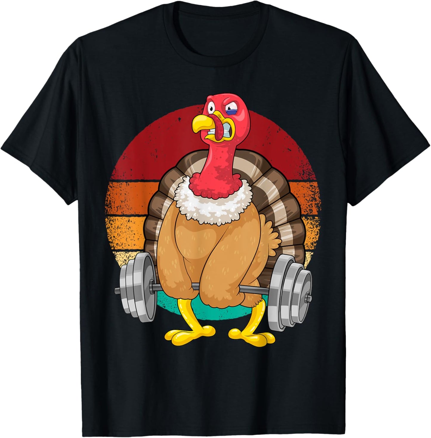 Turkey Deadlift Fitness Weightlifting Thanksgiving Day T-Shirt - T-Shirt | Black