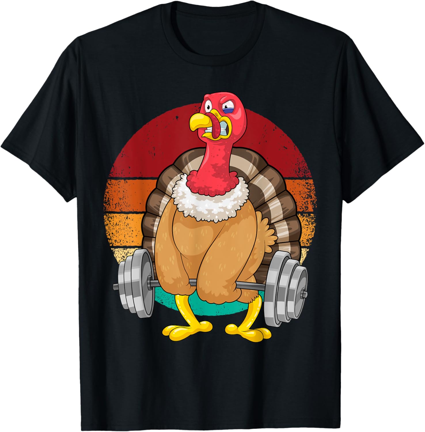 Turkey Deadlift Fitness Weightlifting Thanksgiving Day T-Shirt - T-Shirt | Black