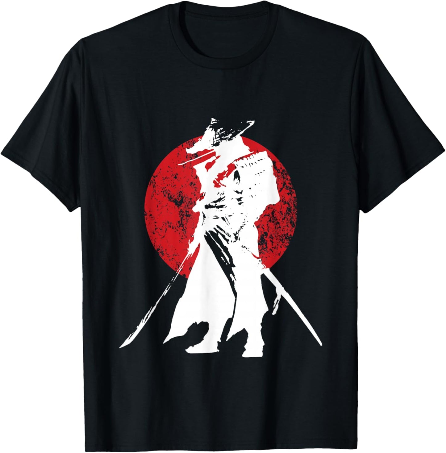 Vintage Japanese Samurai Retro Bushido Warrior Japan Sword T-Shirt - T-Shirt | Black