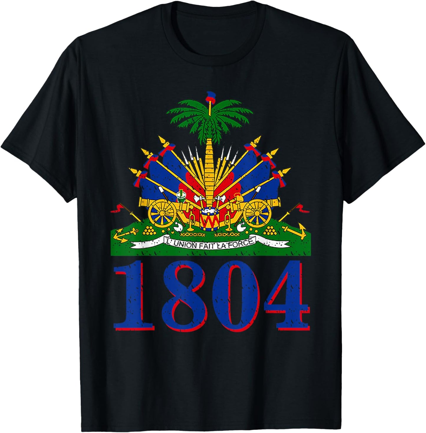 1804 Shirt | Cute Haiti Year Of Independence Gift T-Shirt - T-Shirt | Black
