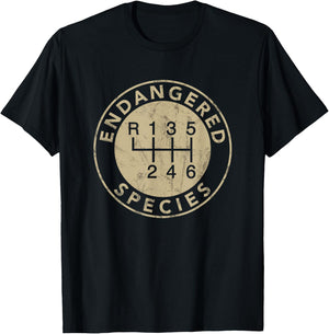 Endangered Species-Stick Shift-manual transmission Driver T-Shirt - T-Shirt | Black