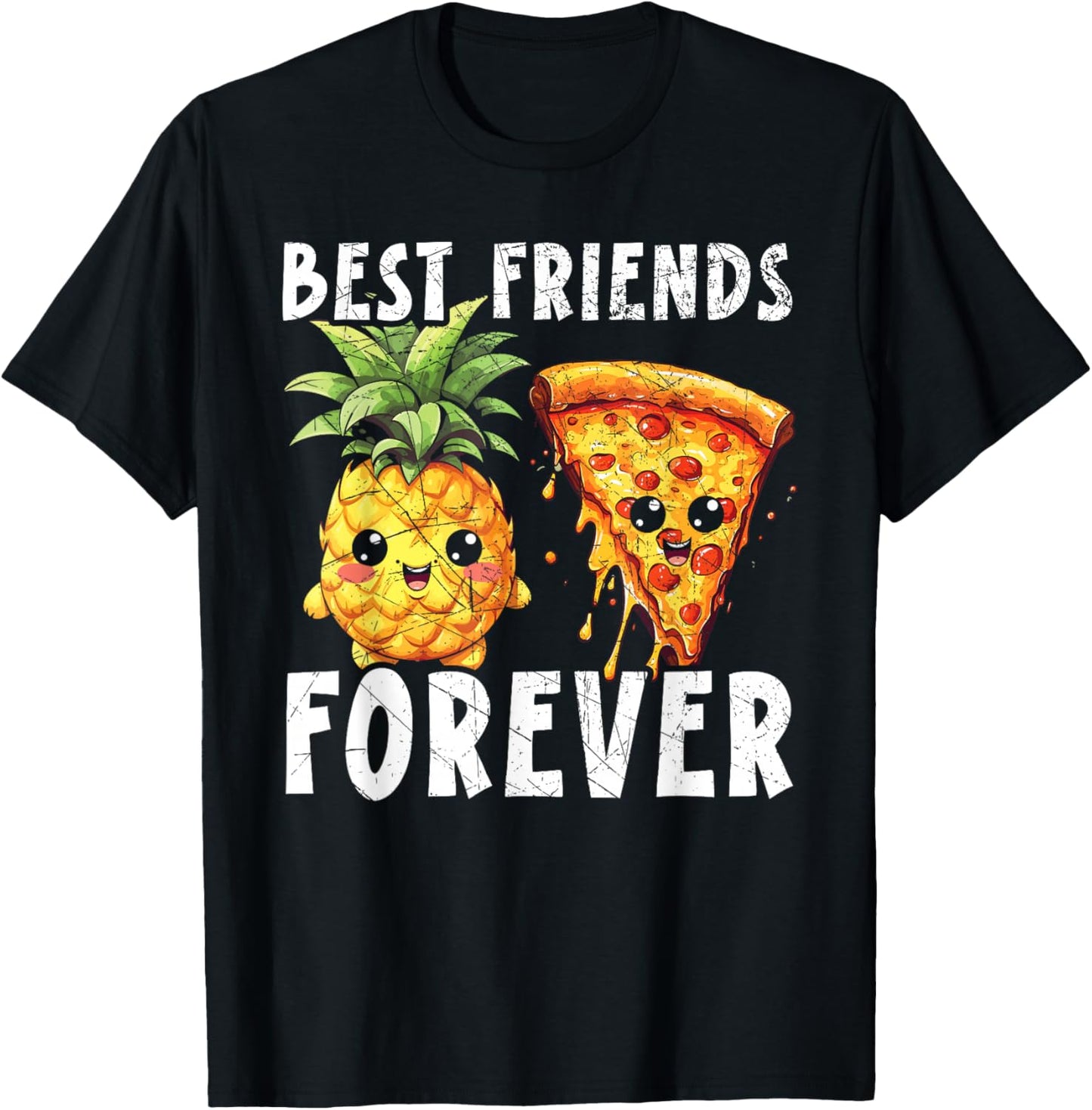 Pizza And Pineapple Tropical Fruit Hello Summer Pizza Eater Men Women T-Shirt - T-Shirt | Black