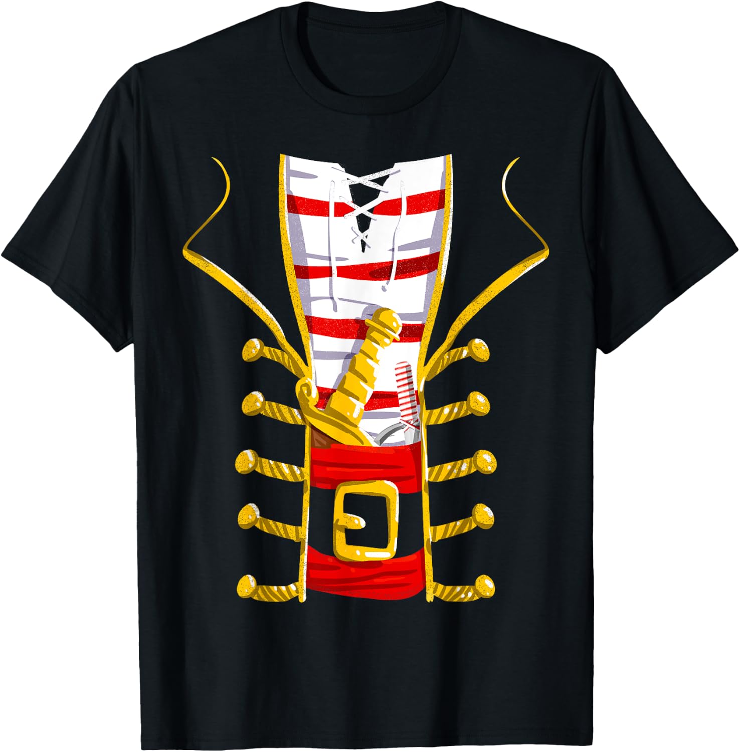 Pirate Costume Shirt Buccaneer Pirate T-Shirt - T-Shirt | Black