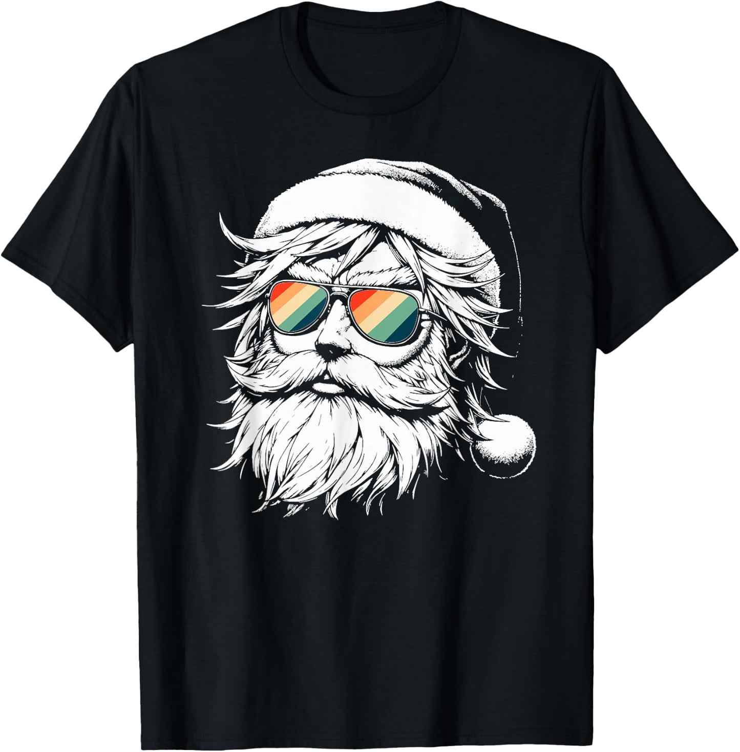 Cool Christmas Santa Claus Kids Boys Teens Merry Rizzmas T-Shirt - T-Shirt | Black