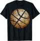 Funny Leopard Print Basketball Gift | Cool Best Team Lovers T-Shirt - T-Shirt | Black