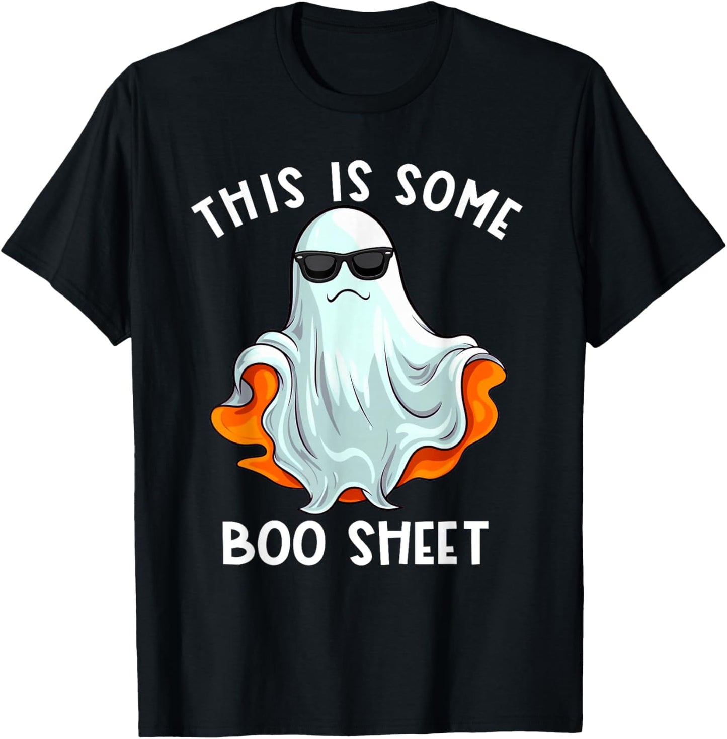 Halloween Retro Boo Ghost This Is Some Boo Sheet T-Shirt - T-Shirt | Black