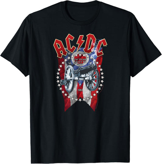 ACDC - for Those About to Rock Cannon 1981 T-Shirt - T-Shirt | Black