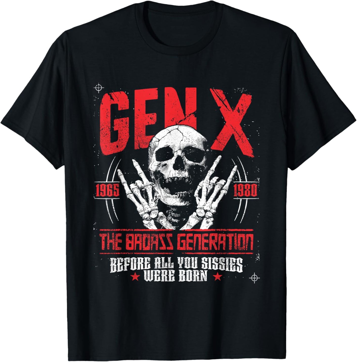 Gen X Badass Generation Punk Rock Sull Spruch T-Shirt - T-Shirt | Black