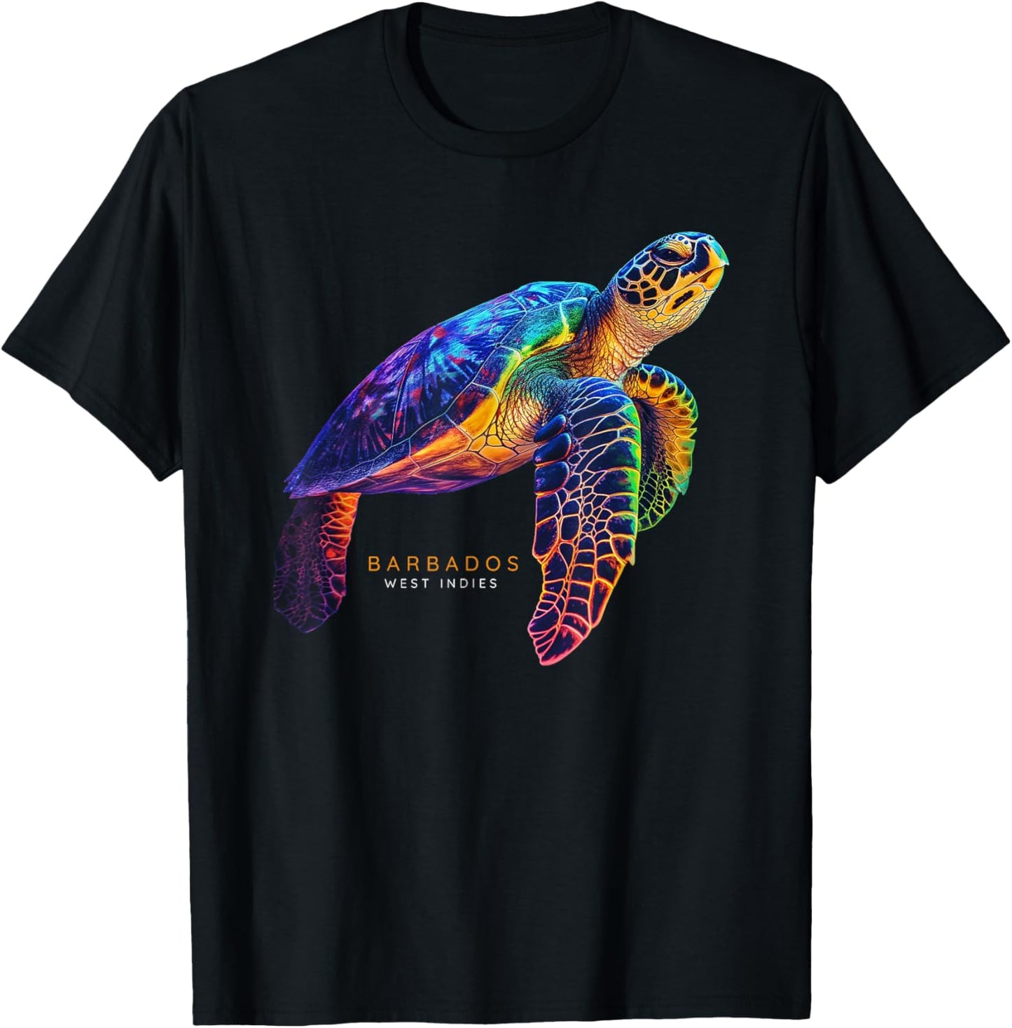 Sea Turtle Barbados Beach Ocean West Indies Vintage Men Women T-Shirt - T-Shirt | Black