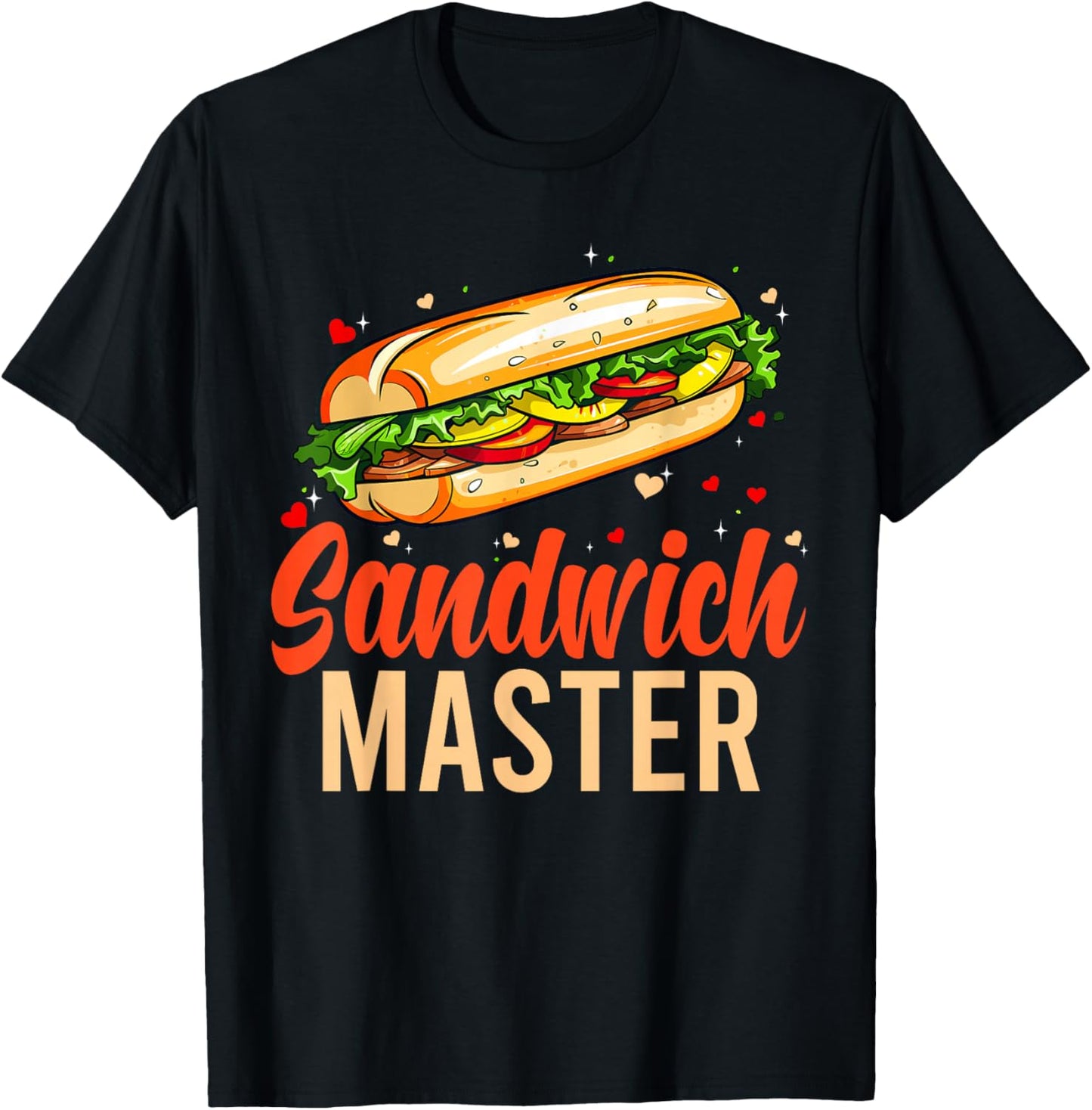 Sandwich Master Deli Sub Lover Funny Sandwich T-Shirt - T-Shirt | Black