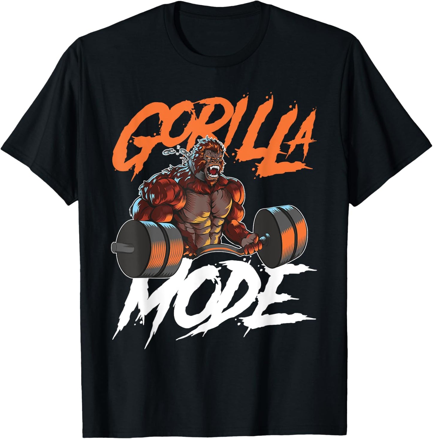 Gorilla Mode Gym Beast Workout Weights Lifting Power - Gift T-Shirt - T-Shirt | Black