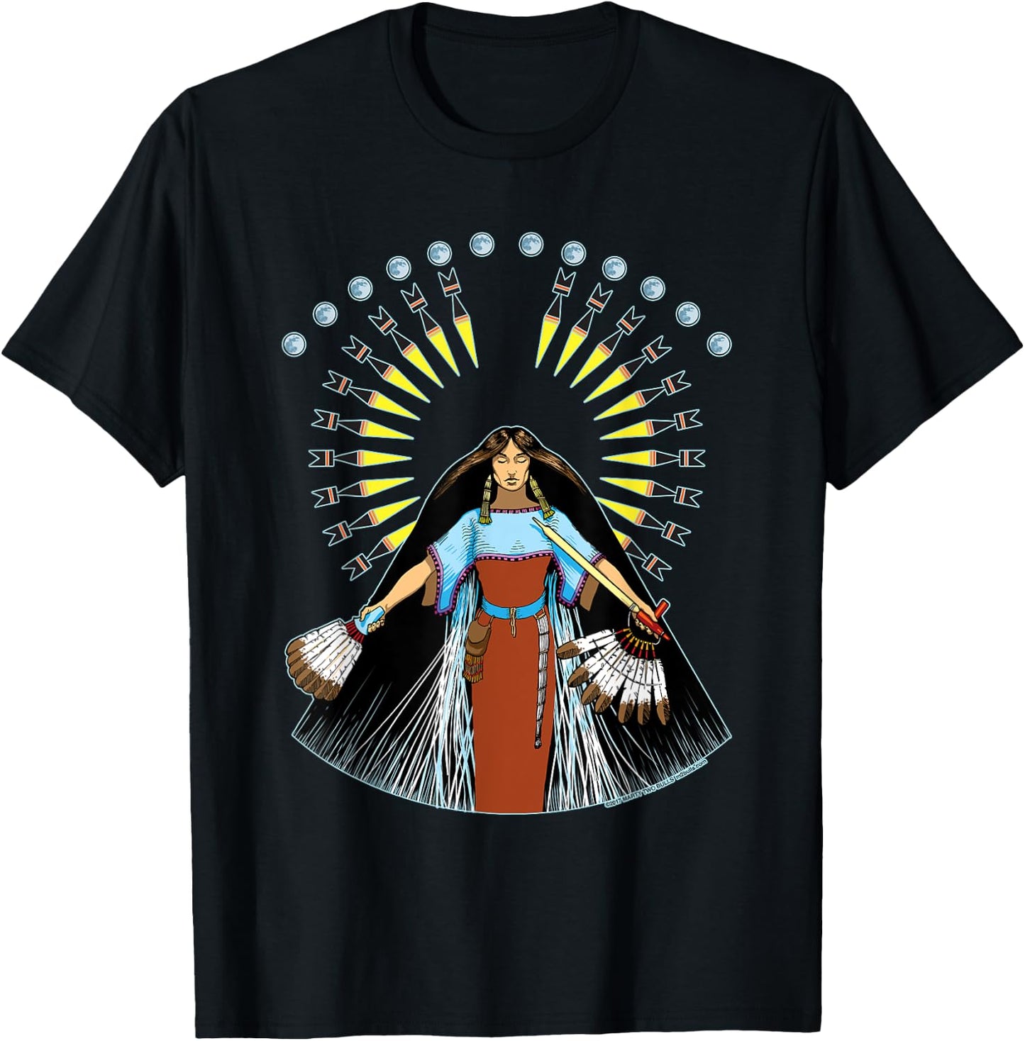 White Buffalo Calf Woman T-Shirt - T-Shirt | Black