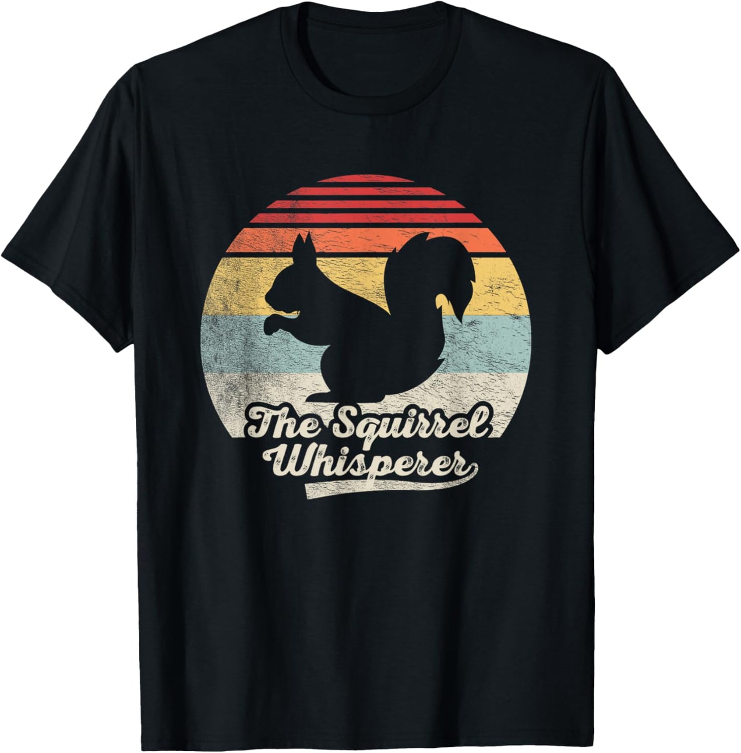 Retro Vintage Squirrel Lover Squirrel Whisperer T-Shirt - T-Shirt | Black