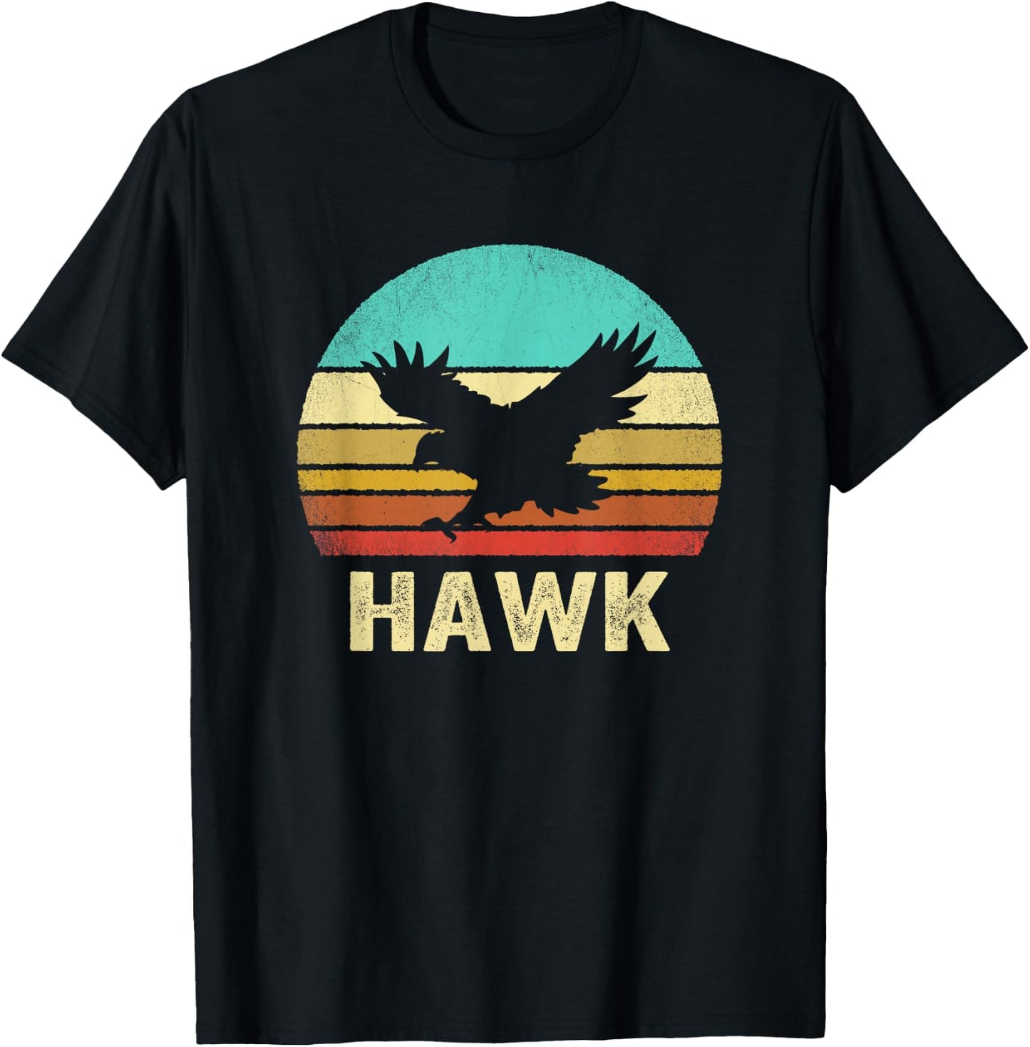 Vintage Hawk Shirt Sunset T-Shirt - T-Shirt | Black