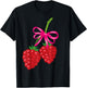 Bows with raspberrys Cute T-Shirt - T-Shirt | Black