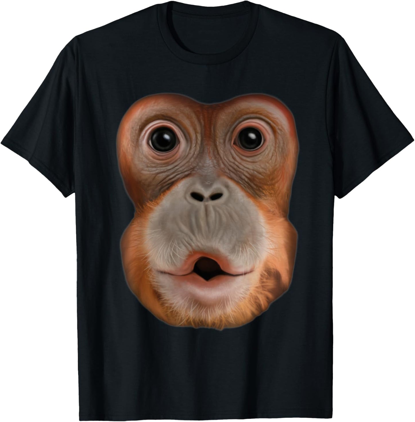 Monkey Stomach Funny Meme Ape Gorilla T-Shirt - T-Shirt | Black