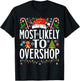 Most Likely To Overshop Shopping squad Xmas Family Christmas T-Shirt - T-Shirt | Black