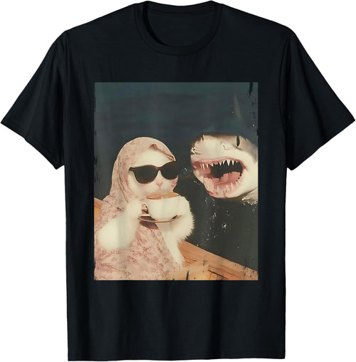 Funny Cat Shark Meme Cat Scarf Chilling Babushka Cat Women