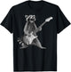Raccoon Playing Guitar Rock and Roll Gifts Women Kid T-Shirt - T-Shirt | Black