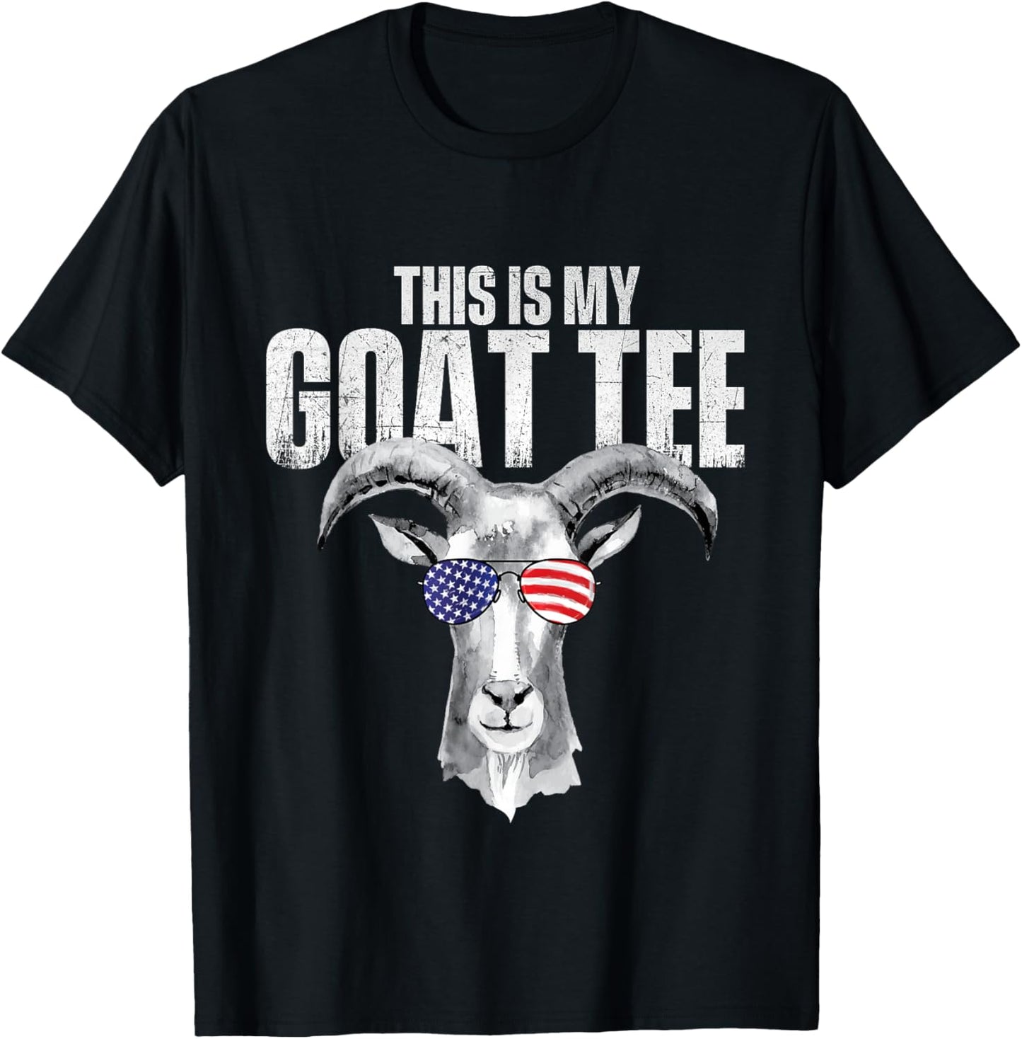 This Is My Goat - USA American Flag Goats Farm Animal Girls Kids Men T-Shirt - T-Shirt | Black