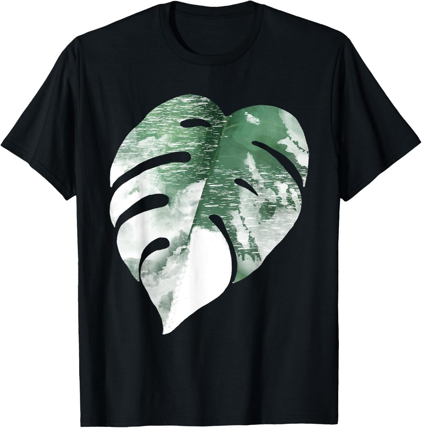 Houseplant Plant Lover Gift Plant Philodendron Monstera Albo T-Shirt - T-Shirt | Black