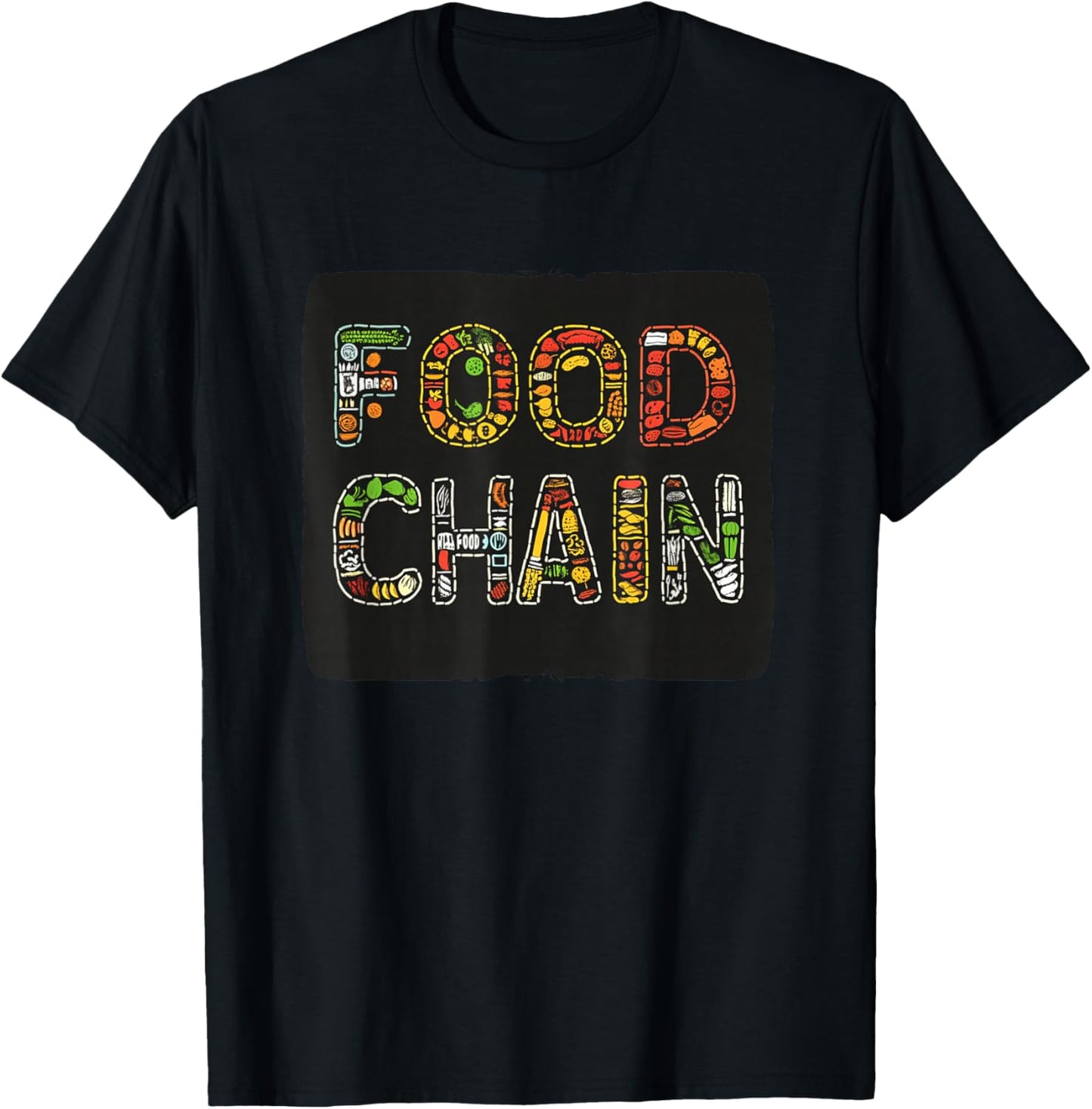 Awesome Food Chain Costume for Boys and Girls T-Shirt - T-Shirt | Black