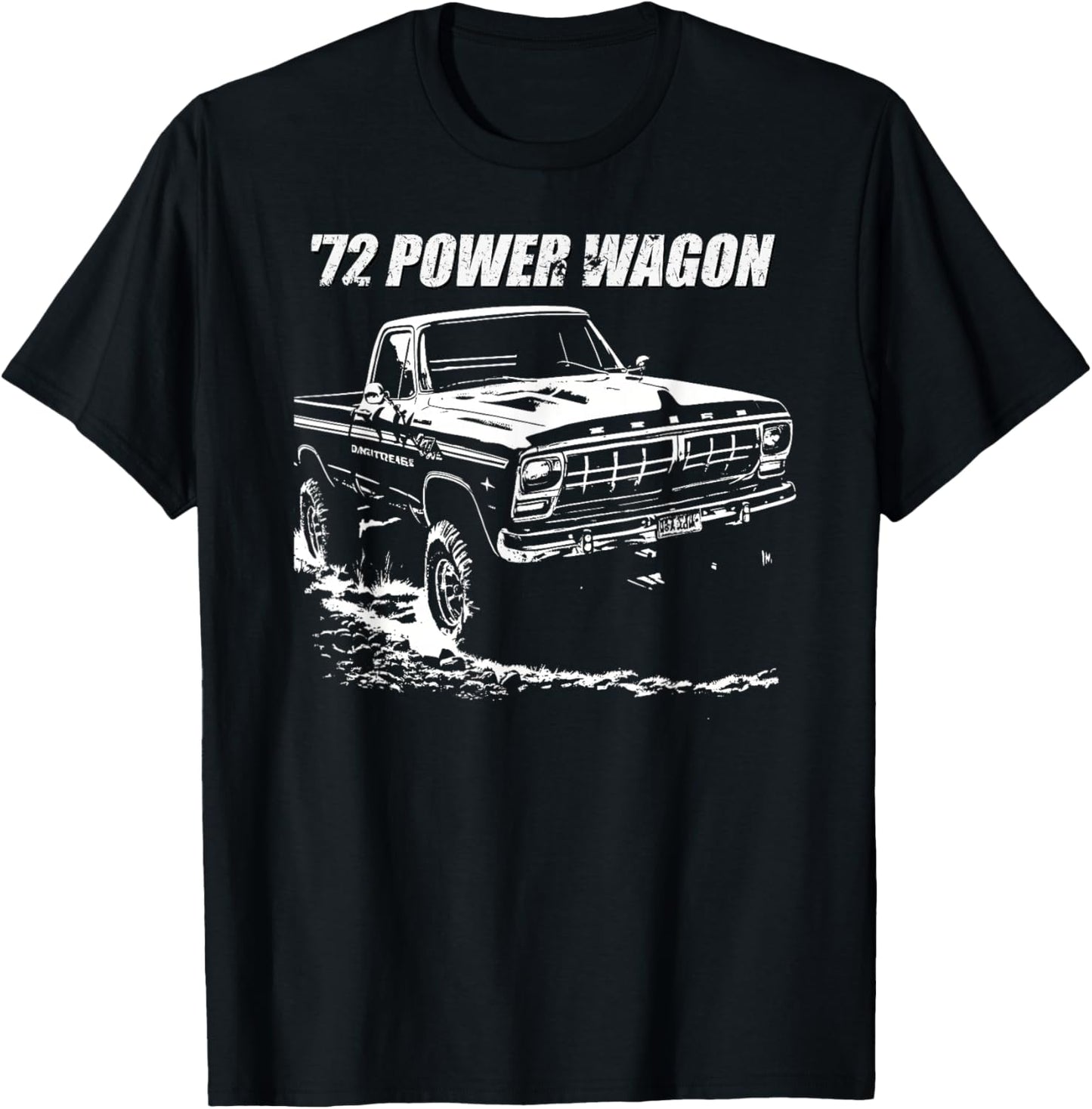 1972 Power Wagon Graphic T-Shirt - T-Shirt | Black
