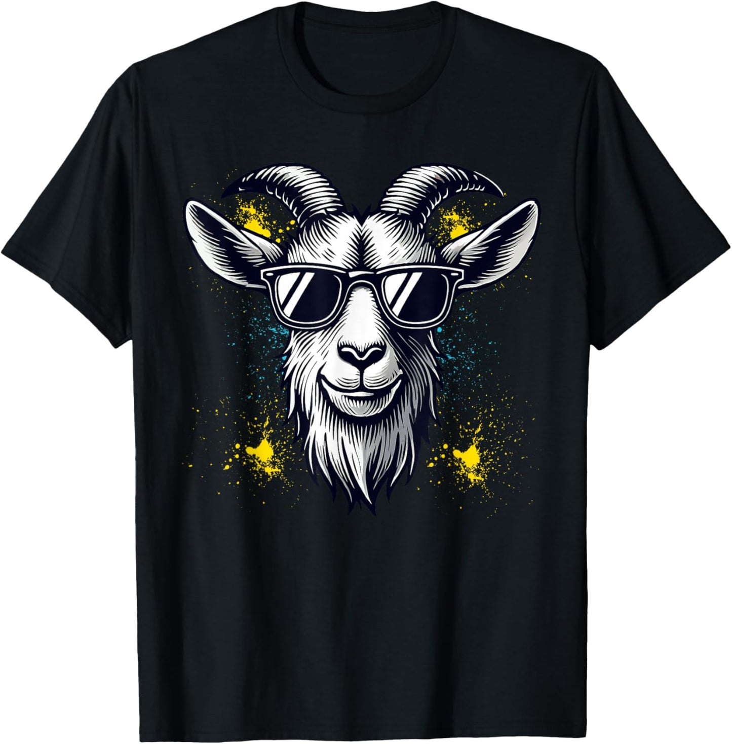 Goat Sunglasses Graphic T-Shirt - T-Shirt | Black