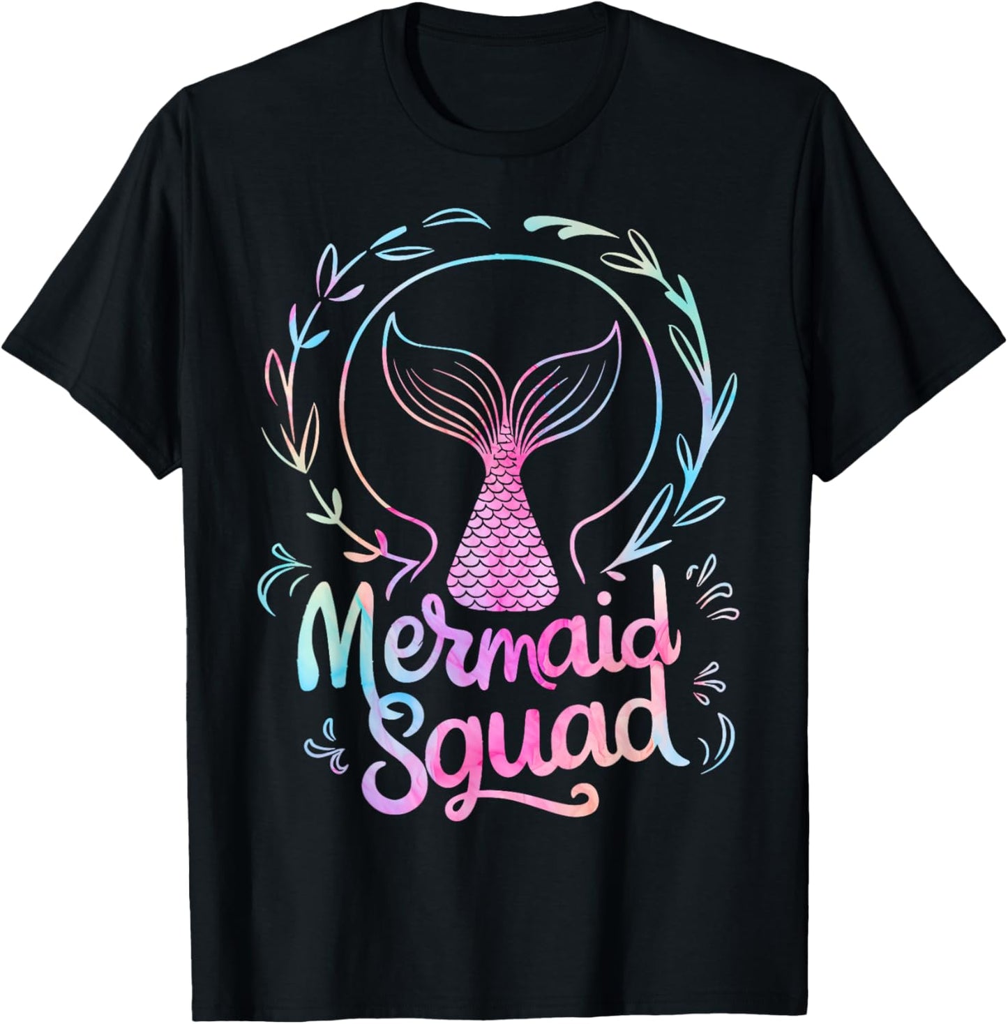 Mermaid Squad Of The Birthday Mermaid T-Shirt - T-Shirt | Black