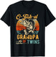 O Fish Al Grandpa Twins Baby Announcement Fishing Fisherman T-Shirt - T-Shirt | Black