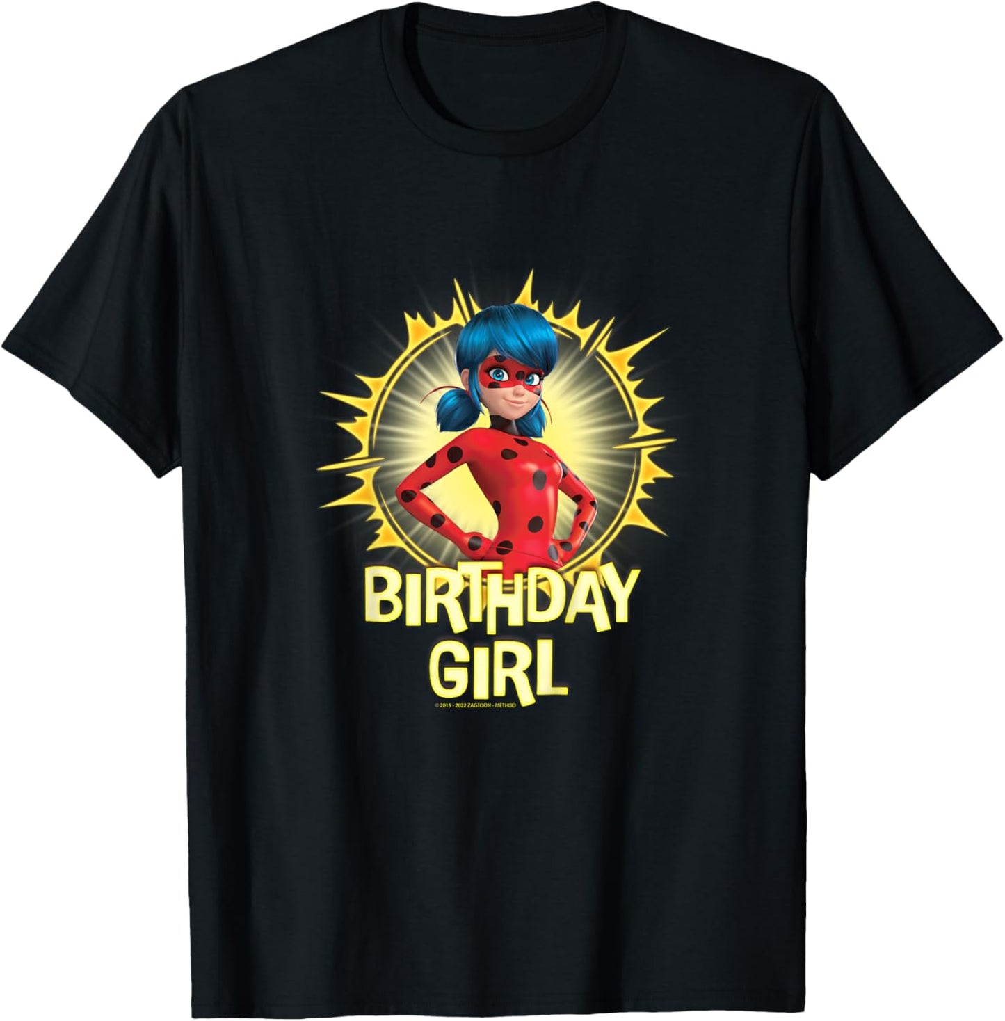 Kids Miraculous Lady Bug - Birthday Girl T-Shirt - T-Shirt | Black