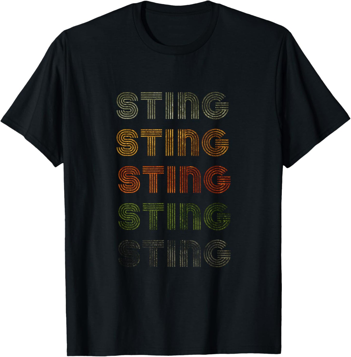 Love Heart Sting Grunge Vintage Style Black Sting T-Shirt - T-Shirt | Black