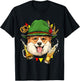 Oktoberfest Corgi Dog Germany Beer Fest German Corgi Lover T-Shirt - T-Shirt | Black