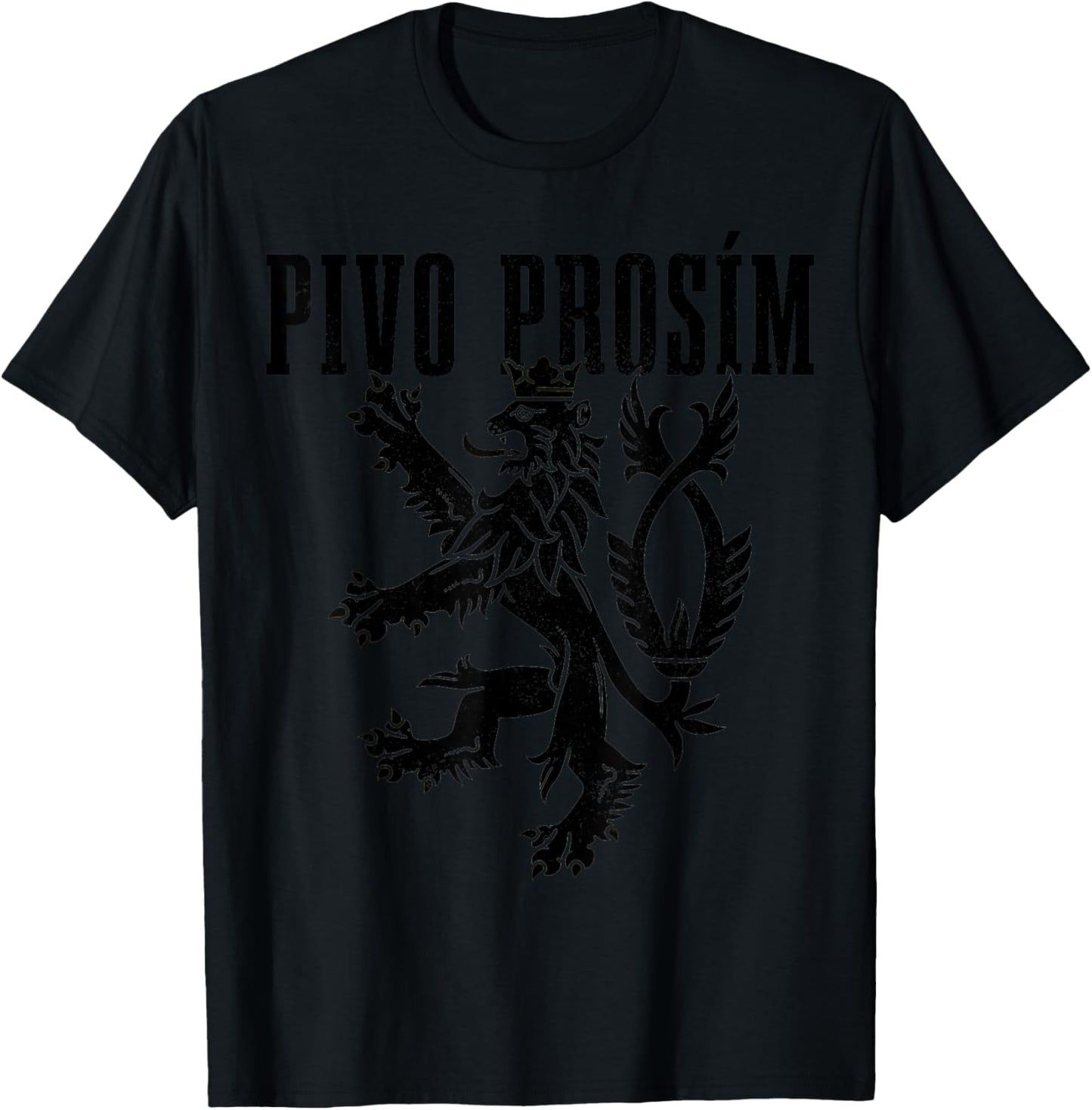 Pivo Prosim Beer Please In Czech Republic Language Prague T-Shirt - T-Shirt | Black