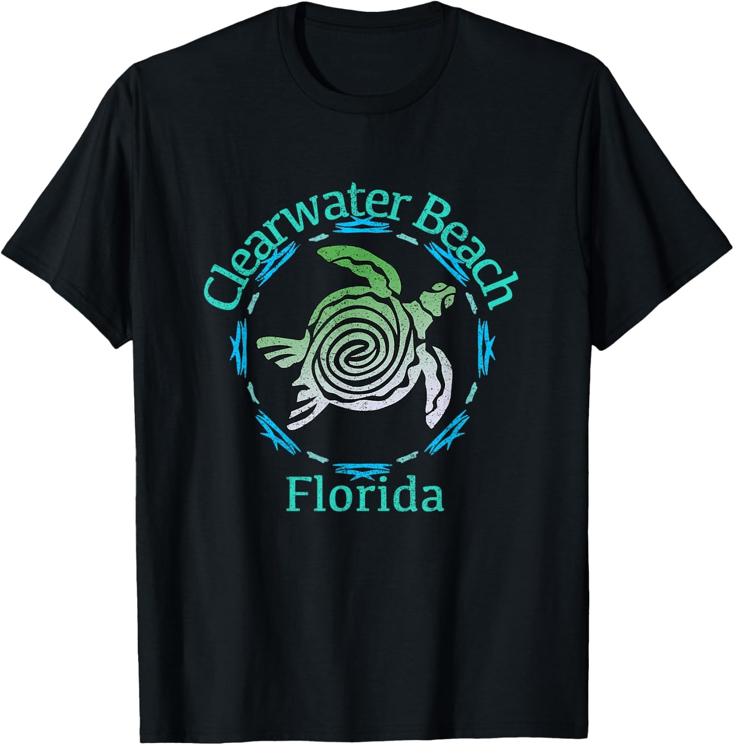Clearwater Beach Vintage Tribal Turtle Gift Women Kids T-Shirt - T-Shirt | Black