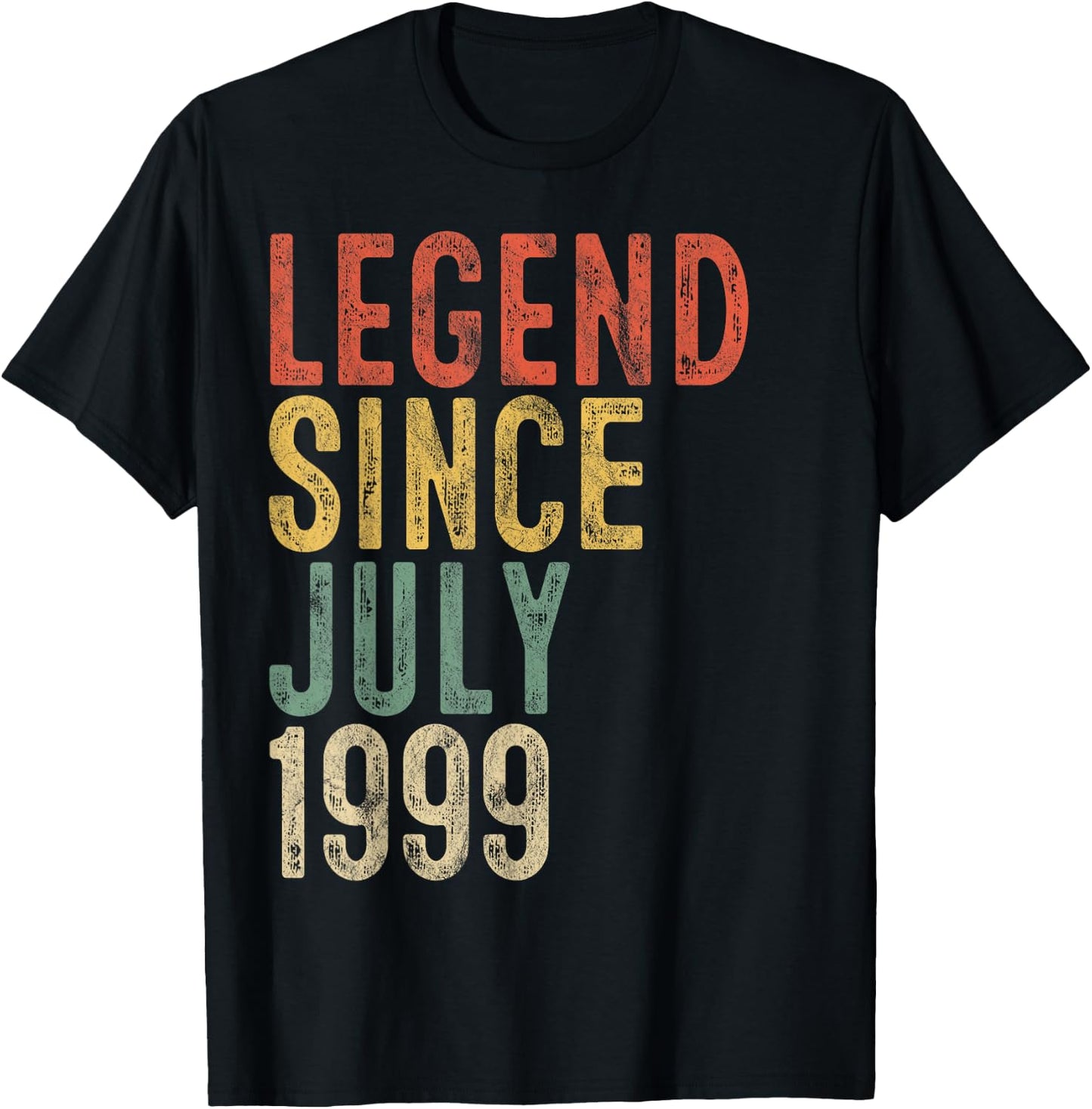 Legend Since July 1999 21st Birthday Gift 21 Year Old T-Shirt - T-Shirt | Black