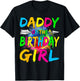 Daddy of the Birthday Girl Retro 80's Party T-Shirt - T-Shirt | Black