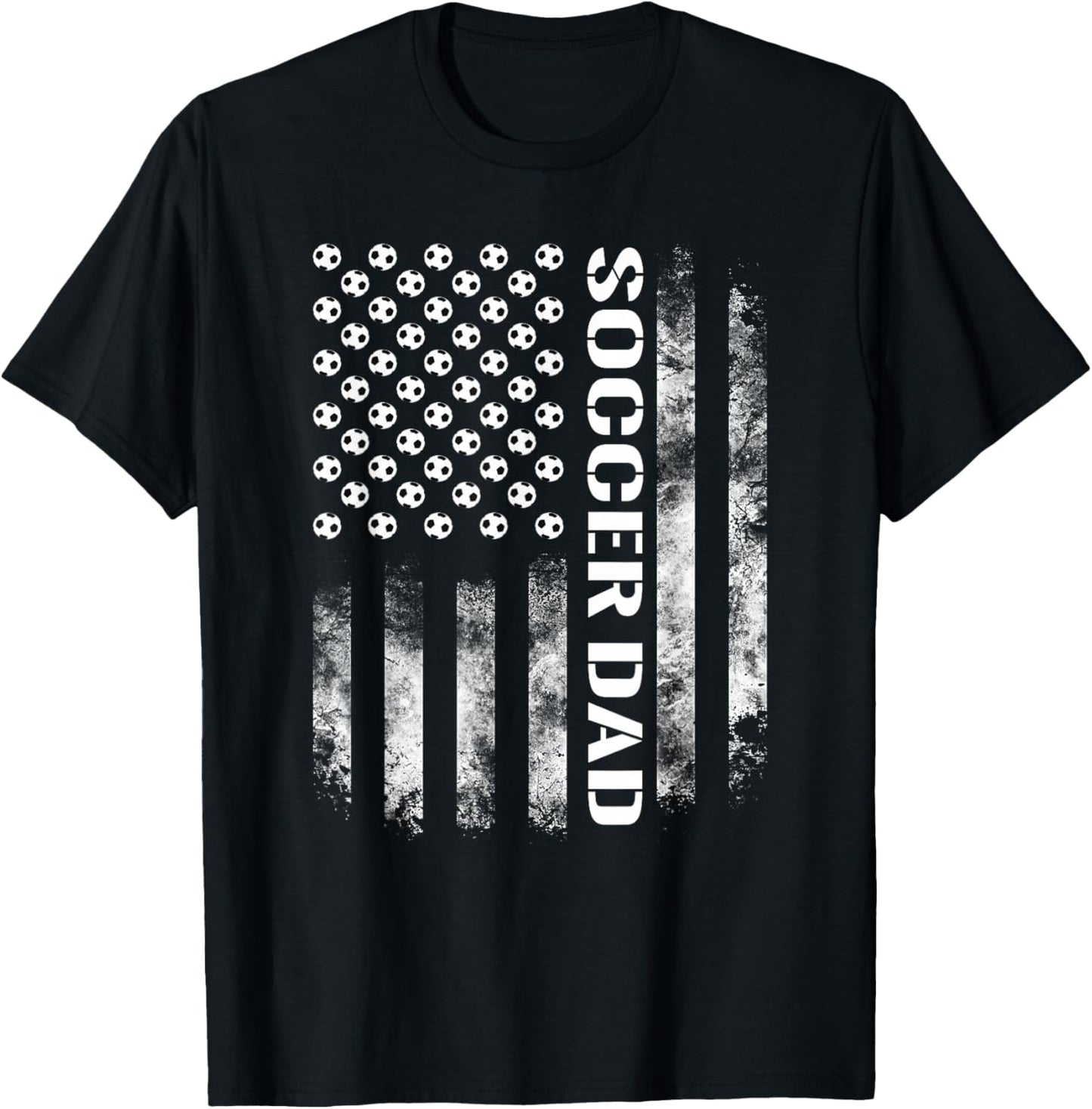 Soccer Dad Funny USA Flag T-Shirt - T-Shirt | Black