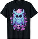 Pastel Goth Owl Kawaii Cute Creepy Halloween Anime T-Shirt - T-Shirt | Black