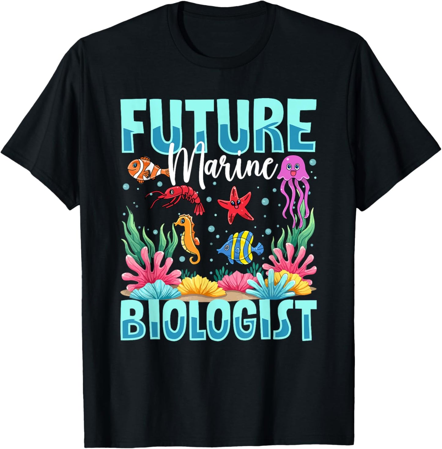 Future Marine Biologist Ocean Life Kids T-Shirt - T-Shirt | Black