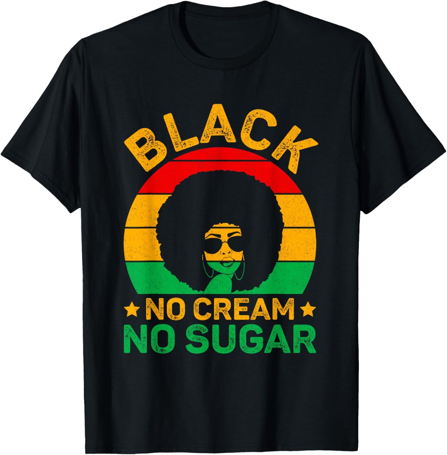 Black No Cream No Sugar T-Shirt - T-Shirt | Black