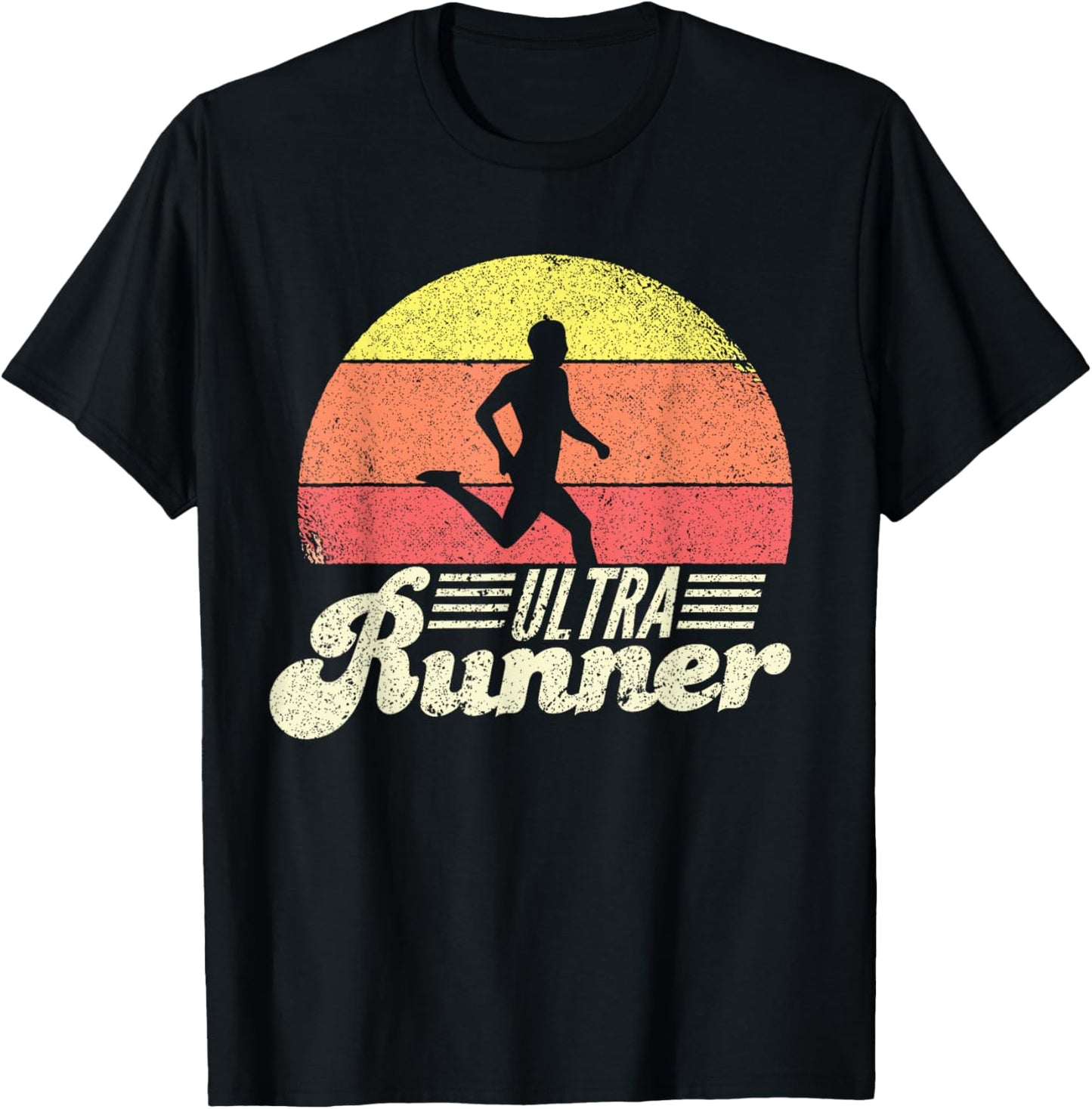 Ultra Runner Classic Retro Vintage UltraMarathon T-Shirt - T-Shirt | Black
