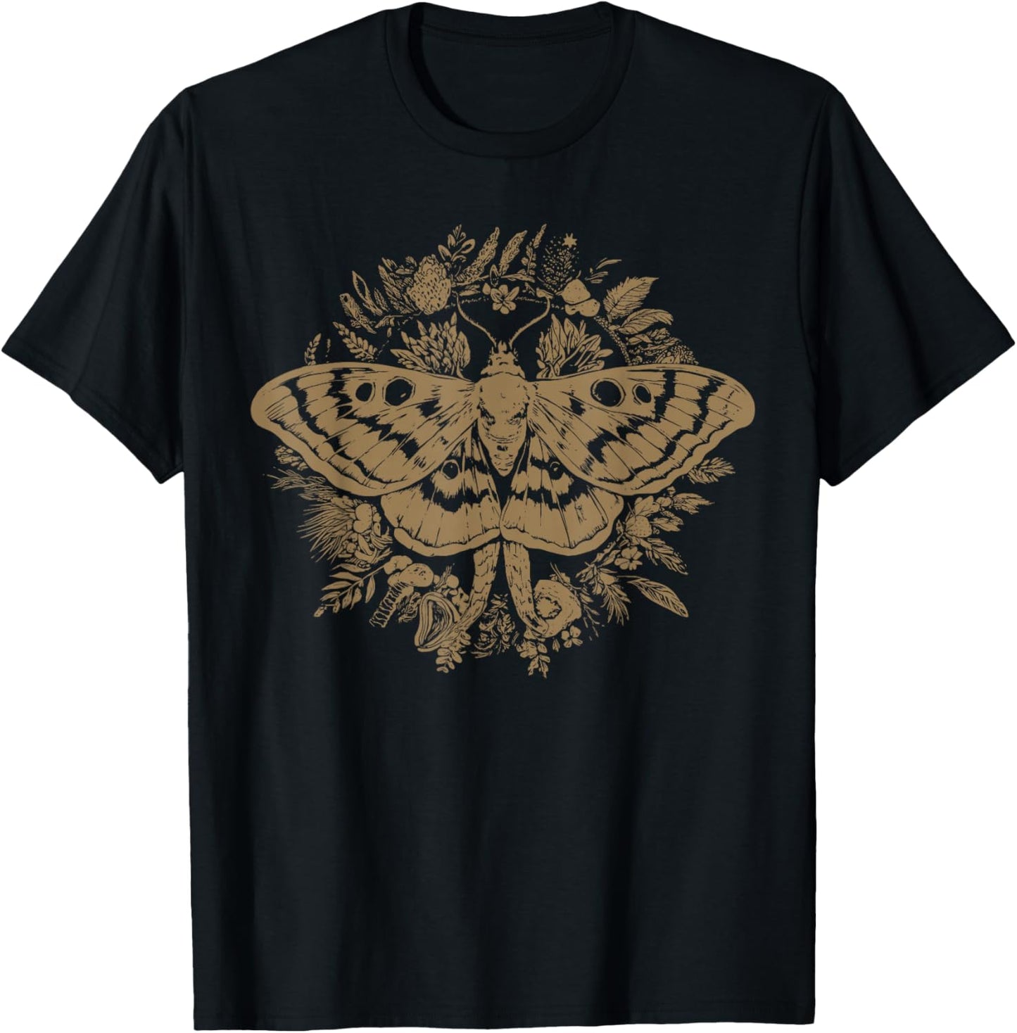 Butterfly Grunge Fairycore Therian Cute Moth Aesthetic T-Shirt - T-Shirt | Black