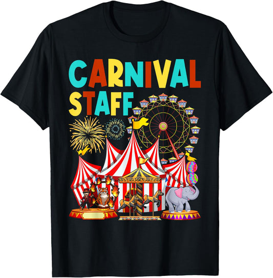 Circus Carnival Staff Birthday Party Ring Master Costume T-Shirt - T-Shirt | Black