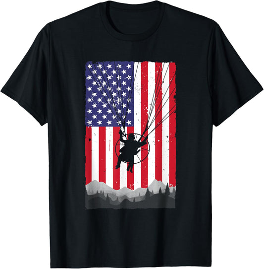 Cool Paramotor Art Women Paragliding Lover Paramotor T-Shirt - T-Shirt | Black