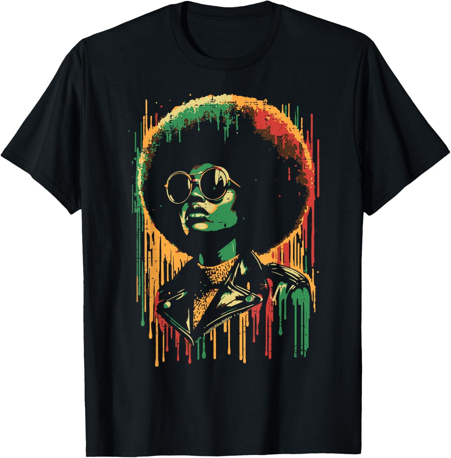 Juneteenth Paint Drip Woman Black African June 19th Women T-Shirt - T-Shirt | Black