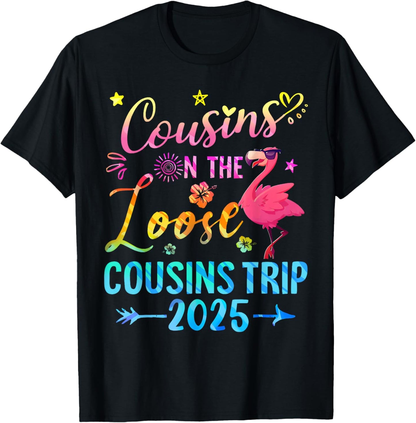 Cousins On The Loose Cousins Trip 2025 Matching Weekend Trip T-Shirt - T-Shirt | Black
