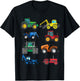 Tractor with Tractors, Agricultural Machinery, Combine Harvester, Boys T-Shirt - T-Shirt | Black